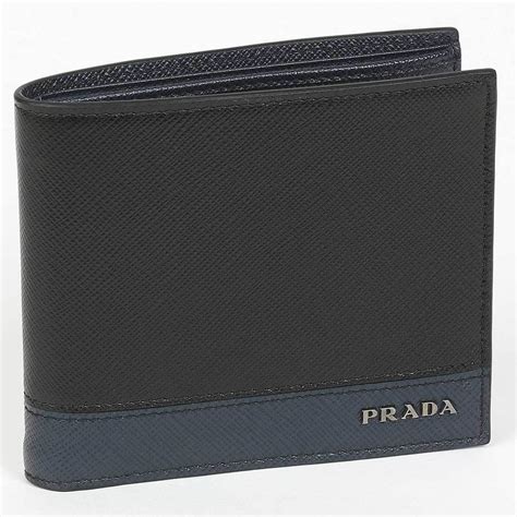 prada mens leather wallet